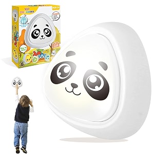 wembley high jump counter toy for kids with built in sound amp light for growth and fun training boost exercise bounce animal buzzer interactive toy for children 3 years - panda