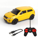 Wembley High Speed Mini 1:24 Scale Rechargeable Remote Control car with Lithium Battery (Yellow & Black)