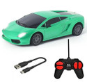 Wembley High Speed Mini 1:24 Scale Rechargeable Remote Control car with Lithium Battery (Green)