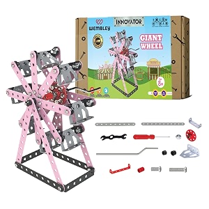 wembley innovator giant wheel toy model amp home show case diy building blocks for kids  educational amp learning blocks for kids  creative mechanical construction engineering kit - 148 pcs