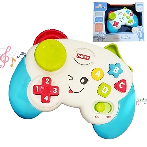 wembley interactive learning game controller toy  music amp lights early educational baby amp toddler activity toy for boys amp girls ages 6 months amp up  fun pretend play video game for preschool kids