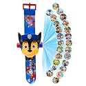 Wembley Paw Patrol Digital Projector Watch for Kids| Fun Learning Birthday Gift| Toy Watch for Boys and Girls| Shows Time, Date & Month| with Soft Silicone Strap– Chase