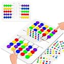 Wembley Sliding Puzzle Toy Educational Brain Development Activity Board for 2 Players Age 4-8 Years Montessori Learning Game Color and Pattern Matching STEM Puzzle Birthday Gift for Kids Boys Girls