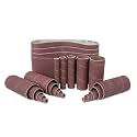 WEN 6524SP80 80-Grit Combination Belt and Sleeve Sandpaper Set, 24-Pack