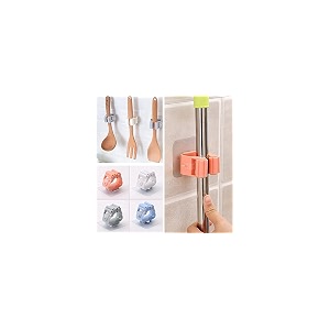 broom mop holder broom gripper holds self adhesive reusable no drilling super anti-slip wall mounted storage rack plastic pack of 3