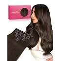 WENNALIFE 18 Inch 120g 7pcs Chocolate Brown Remy Clip in Hair Extensions Real Human Hair Double Weft