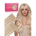 WENNALIFE 3.15 inch Wide Tape in Hair Extensions Human Hair, Tape in Weft