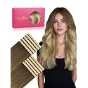 WENNALIFE 3.15 inch Wide Tape in Hair Extensions Human Hair, Tape in Weft