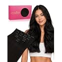 WENNALIFE Clip in Hair Extensions Real Human Hair, Seamless and Natural Blending, Soft &amp; Tangle-Free, No Shedding, Adds Length &amp; Volume Instantly, 20 Inch 120g 7pcs Natural Black