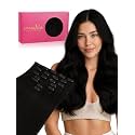 WENNALIFE Clip in Hair Extensions Real Human Hair, 24 Inch 160g 7pcs Jet Black Remy Hair Straight Natural Extensiones De Cabello Humano Con Clip Ins