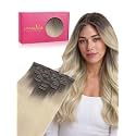 WENNALIFE Clip in Hair Extensions Real Human Hair, 18 Inch 120g 7pcs Remy Hair, 5C/55 Straight Clip Ins Natural Extensiones De Cabello Humano Con