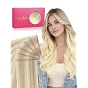 WENNALIFE Genius Tape in Hair Extensions Human Hair, Invisible Tape in