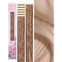 WENNALIFE Hair Tinsel Tape in Hair Extensions, Golden Brown 6PCS 24 Inch Invisible Tape in Extensions Quick Install Glitter Tinsel Hair Extensions Sparkle Fairy Party Hair Accessories for Women