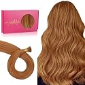WENNALIFE I Tip Hair Extensions Human Hair, 50g 100s 16 Inch Auburn Ginger Remy Itip Human Hair Extensions Invisible