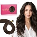 WENNALIFE I Tip Hair Extensions Human Hair, 50g 50s 22 Inch Chocolate Brown Remy Itip Human Hair Extensions Invisible Itips Straight I Tips Fusion Extensions Real Human Hair