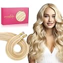WENNALIFE I Tip Hair Extensions Human Hair, 50g 50s 20 Inch Dirty Blonde Highlighted Bleach Blonde Remy Itip Human Hair Extensions Invisible Itips Straight I Tips Fusion Extensions Real Human Hair