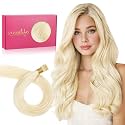WENNALIFE I Tip Hair Extensions Human Hair, 50g 100s 16 Inch Platinum Blonde Remy Itip Human Hair Extensions Invisible Itips Straight I Tips Fusion Extensions Real Human Hair