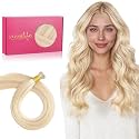 WENNALIFE I Tip Hair Extensions Human Hair, 50g 50s 22 Inch Balayage Light Wheat Platinum Blonde Remy Itip Human Hair Extensions Invisible Itips Straight I Tips Fusion Extensions Real Human Hair