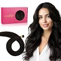 WENNALIFE I Tip Hair Extensions Human Hair, 50g 50s 20 Inch Dark Brown Remy Itip Human Hair Extensions Invisible Itips Straight I Tips Fusion Extensions Real Human Hair