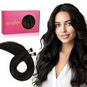 WENNALIFE I Tip Hair Extensions Real Human Hair, 100g 100s 18 Inch Dark Brown Remy Itip Human Hair Extensions Invisible Itips Straight I Tips Cold Fusion Extensions