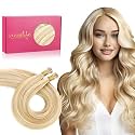 WENNALIFE I Tip Hair Extensions Real Human Hair, 100g 200s 14 Inch Dirty Blonde Highlighted Bleach Blonde Remy Itip Human Hair Extensions Invisible Itips Straight I Tips Cold Fusion Extensions