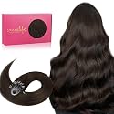 WENNALIFE Microlink Hair Extensions Human Hair, 50g 50s 24 Inch Light Dark Brown Remy Micro Bead Hair Extensions Real Human Hair Micro Link Micro Loop Invisible Straight