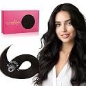 WENNALIFE Microlink Hair Extensions Human Hair, 50g 50s 14 Inch Dark Brown Remy Micro Bead Hair Extensions Real Human Hair Micro Link Micro Loop Invisible Straight Microlink