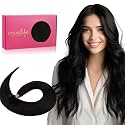 WENNALIFE U Tip Hair Extensions Human Hair, 50g 50s 24 Inch Jet Black Remy Hair K Tip Hair Extension Real Human Hair Invisible Straight Keratin Hair Extensions
