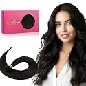 WENNALIFE U Tip Hair Extensions Human Hair, 50g 50s 18 Inch Dark Brown Remy Hair K Tip Hair Extension Real Human Hair Invisible Straight