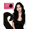 WENNALlFE Mini Flat Tip Hair Extensions Human Hair, 50g 60s 20 Inch Jet Black Remy Hair K Tip Hair Extensions Seamless Soft and Invisible Keratin Extensions De Cabello