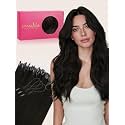 WENNALlFE T Lock Tip Hair Extensions Human Hair, 50g 60s 20 Inch Natural Black Remy Hair Microlink Hair Extensions Real Human Hair Seamless Micro Loop Soft Reusable Micro Bead Extensiones De Cabello