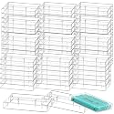 Wenqik 120 Pcs Clear Cassette Tape Case Audio Plastic Blank Storage Case