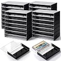 Wenqik 30 Pcs Black Cassette Tape Case Audio Plastic Blank Storage Case
