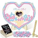 Wenqik 63pcs Boy or Girl Gender Reveal Baby Shower Guest Book, Wishing Tree