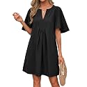 Wenrine Womens Shift Mini Dress Casual Short