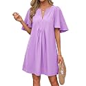 Wenrine Womens Shift Mini Dress Casual Short