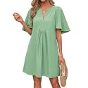 Wenrine Womens Shift Mini Dress Casual Short