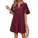 Wenrine Womens Shift Mini Dress Casual Short