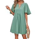 Wenrine Womens Shift Mini Dress Casual Short