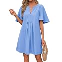 Wenrine Womens Shift Mini Dress Casual Short