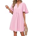 Wenrine Womens Shift Mini Dress Casual Short