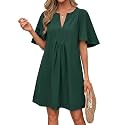 Wenrine Womens Shift Mini Dress Casual Short