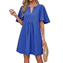 Wenrine Womens Shift Mini Dress Casual Short