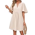 Wenrine Womens Shift Mini Dress Casual Short