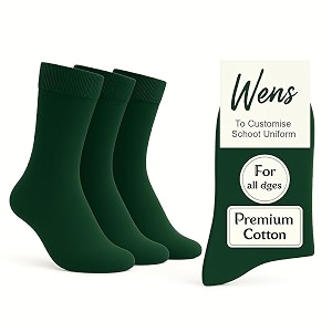 Wens Plain Dark Socks for Girls Boys