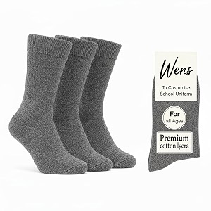 Wens Plain Dark Socks for Girls Boys
