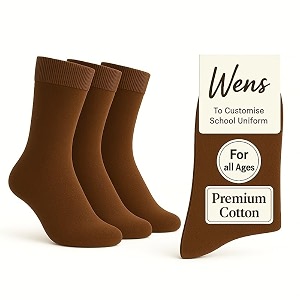 Wens Plain Dark Socks for Girls Boys