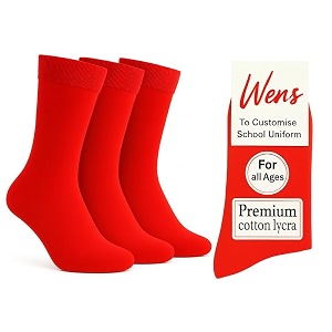 Wens Plain Dark Socks for Girls Boys