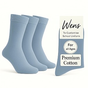 Wens Plain Dark Socks for Girls Boys