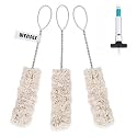 Tire Lube Brush Applicator Swab (3-Pack), 11.5" Length, Includes Tread Depth Gauge